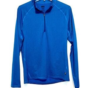 REI Men's 1/4 Zip Blue Pullover Size Small Hiking Outdoors Camping
